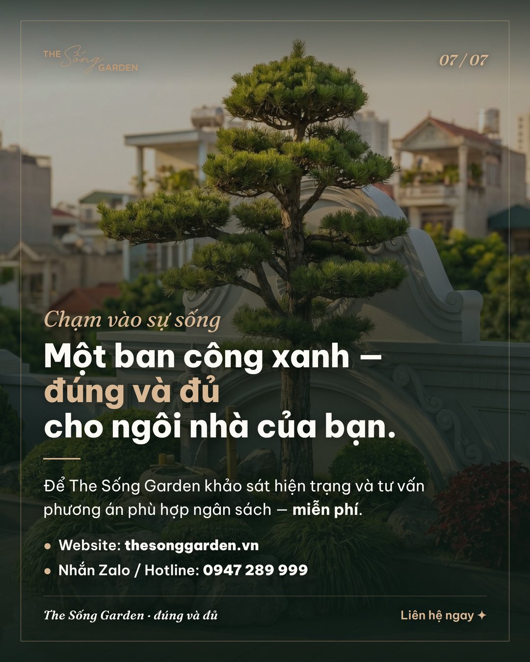 Ban công cây xanh The Sống Garden