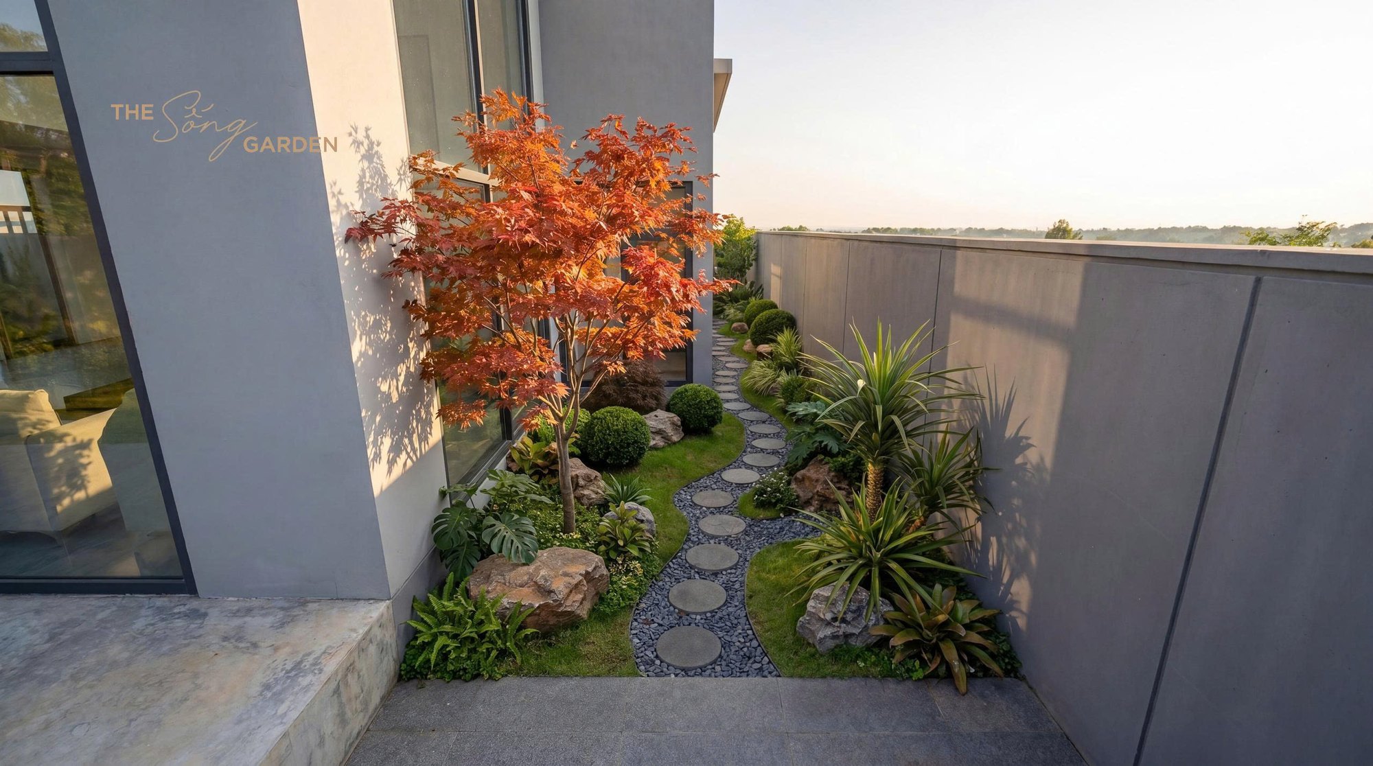 Thi công cảnh quan sân vườn tại Vinh, Nghệ An - The Sống Garden